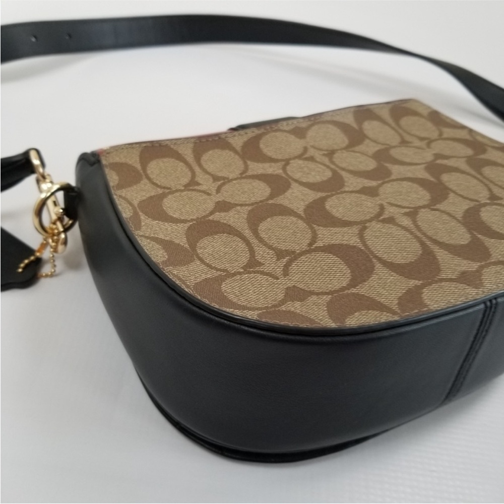 Coach Brown and Black Women's Bag Coach Georgie Saddle Bag Crossbody - Picture 7 of 16